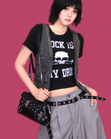 striped bermuda pants (belt set / 2color)