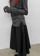 [MADE] Renic Two-Way Slit Button Knit