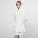 ダブルフレアストリングワンピース [WHITE]