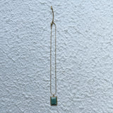 Vintage Lagoon Stone Necklace