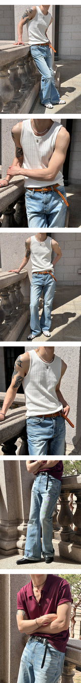 [Unisex] All brush flare denim pants