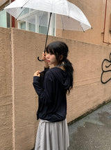 Hona Summer Loose Fit Cool Span Hood Zip-Up