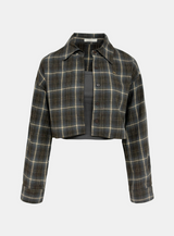 Cheeks Checkered Shirt Top Set