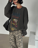 leopard leopard wide long pants