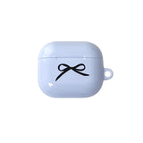 ribbon glossy airpods case(lavender blue)