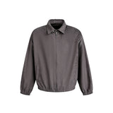Soft Zip-Up Cotton Blouson Jacket