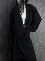 bold buckle cropped jacket (unisex)
