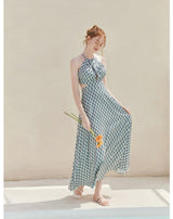 Dahlia Halter Dress Green