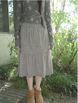 bold shirring skirt