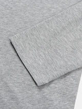 ヘンリーネックレイヤードクロップTシャツ
