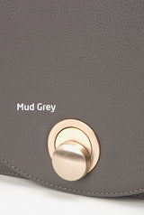 ISLE MINI shoulder leather bag / Mud Grey