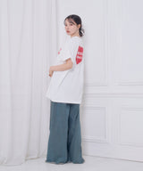 UNISEX ハートプリントT ホワイト