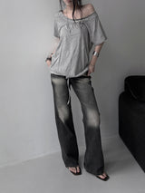 cat brush wide denim