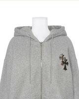connect patch napping mens hoodie zip
