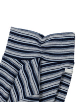 ストライプ タートルネック ティー(NAVY)