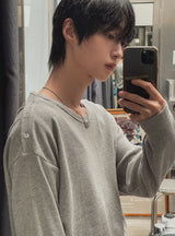 Waffle Button Wide Long Sleeve