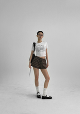 [MADE] Silty Check Banding Short Pants