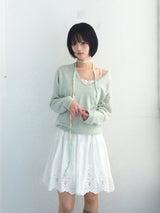 Soft V-neck Layered Knitwear