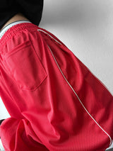 Girlish Mesh Track Bermuda Piping Pants 3color