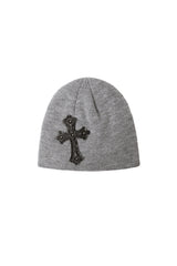 cross beanie (grey)