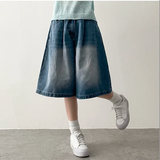 メリピンタックデニムバミューダショーツ [ショート & ロングセレクション*]