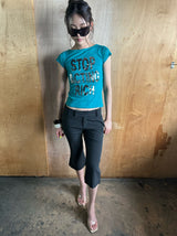 silver lettering tee