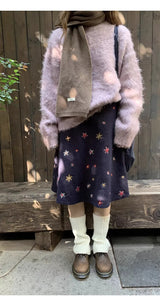 Lavender Round Mohair Angora Knit