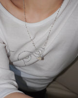 [925SILVER] PURE ROSE PENDENT NECKLACE