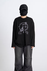 ミナススターキャット長袖Tシャツ