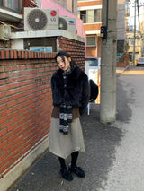  BLACK FUR CROP JACKET