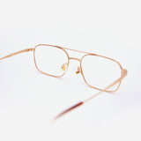 Knouun スクエアコンビツーブリッジメガネ ASCENT GD