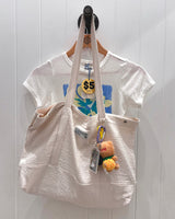 Quilted cotton max tote bag