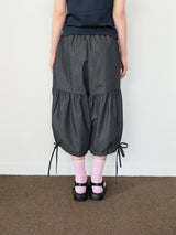 shirring bermuda denim pants