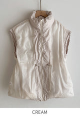 Bart High-Neck Short Padding Vest (Belt set)