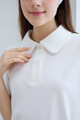 SOFT CURVE COLLAR T-SHIRT