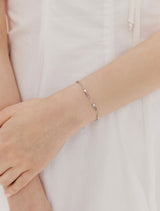 26SS★ Essence Silver (W) Moissanite Link Chain Bracelet