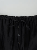 LACE LAYERED LONG SKIRT BLACK