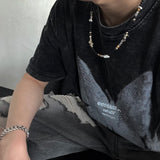 Butterfly-printed Short-Sleeved T-shirt / D747406118682 