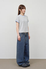 (W) Pesto Striped Top