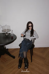 Fine Bermuda Capri Denim Pants