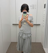 LACE OFFSET TEE
