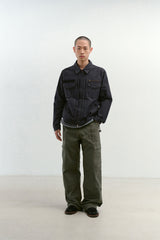 ビンテージウォッシュド5ポケットワークジャケット (Washed Navy)