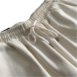 genie 366 straight cotton banding wide pants