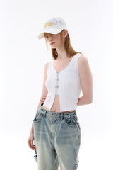 CINDY SLEEVELESS TOP SET / WHITE