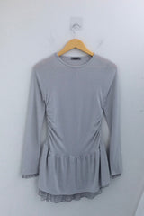 chiffon ruffle line dress