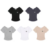 ONYX SIGNATURE LOGO V-NECK HALF T (5COLOR)