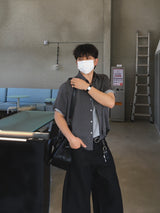 リア ストライプ ショートスリーブシャツ 4C