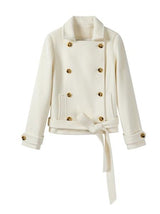 Classic Double-Breasted Belted Coat