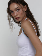 Layered Halter Top_White