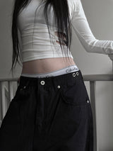 obi eyelet wide pants